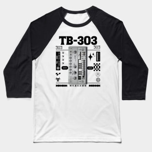 TB 303 - The Acid Box (Black) Baseball T-Shirt